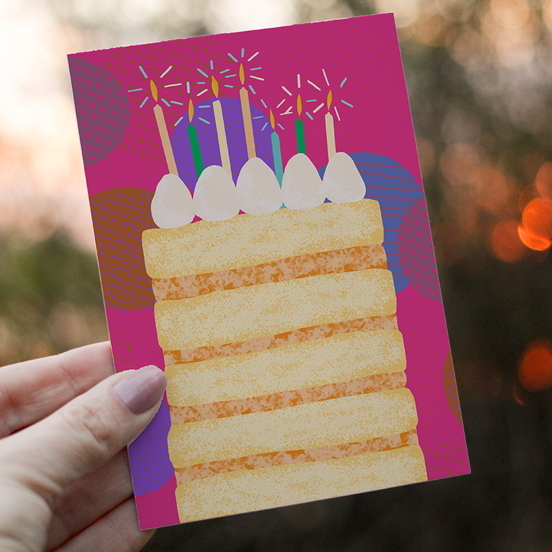 Card - Birthday Cake Tower