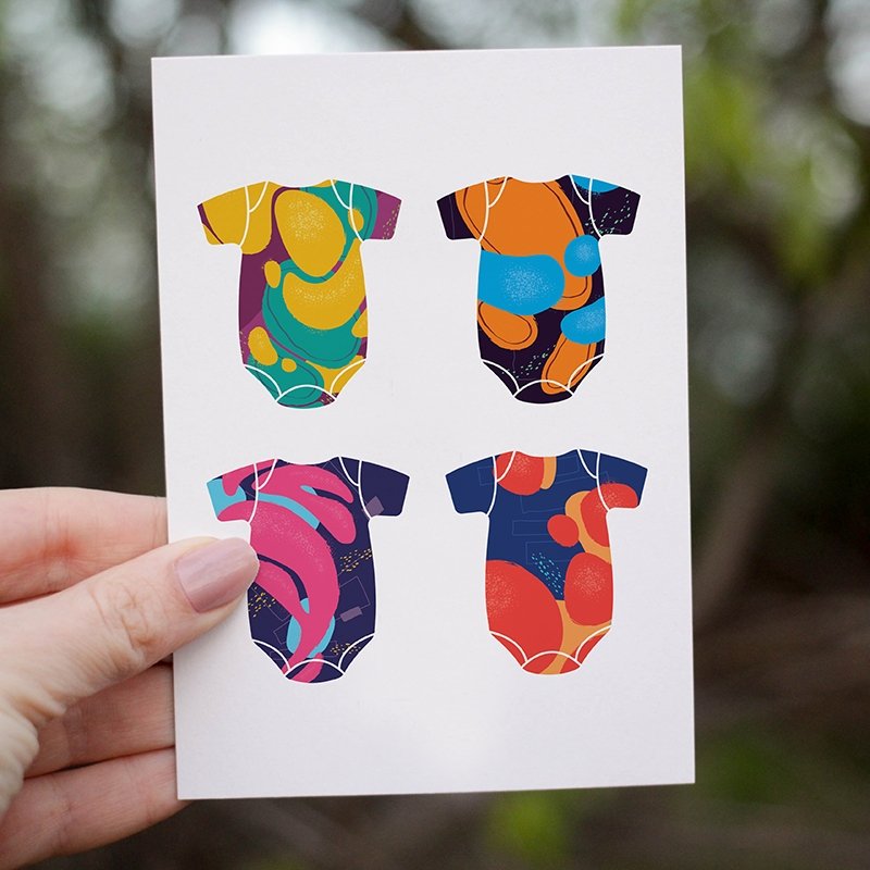 Card - Quad Onesies
