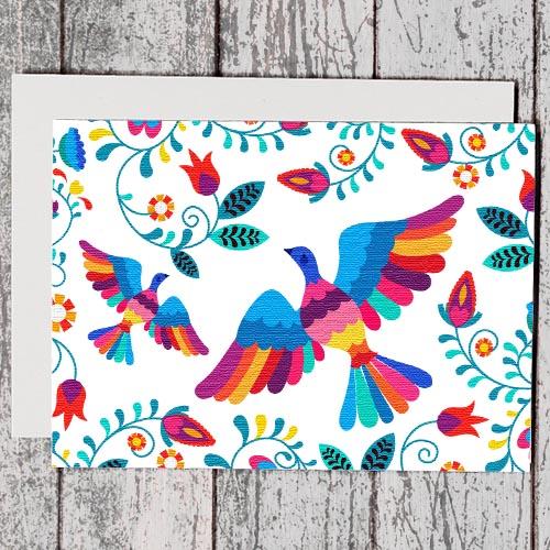 Card - Floral Bird Pair