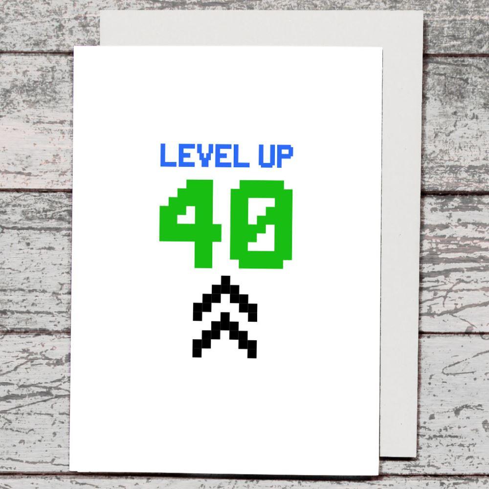 Card - Level Up 40 - The Red Dog Gift Shop
