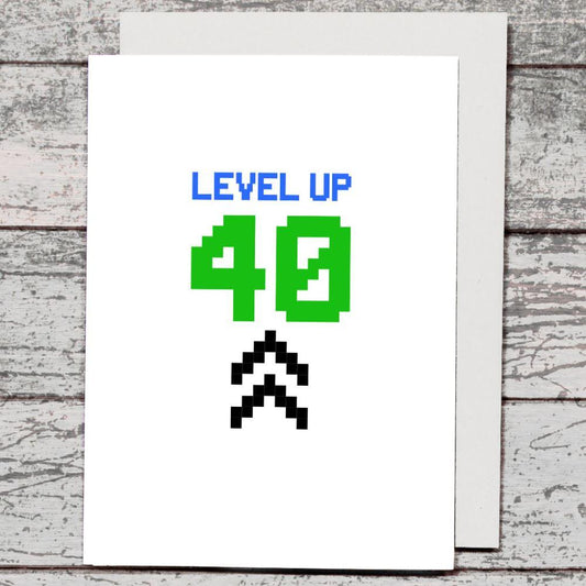 Card - Level Up 40 - The Red Dog Gift Shop