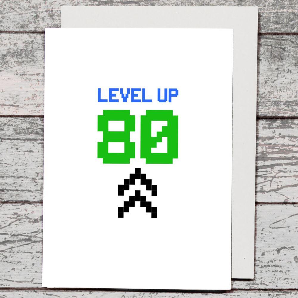 Card - Level Up 80 - The Red Dog Gift Shop