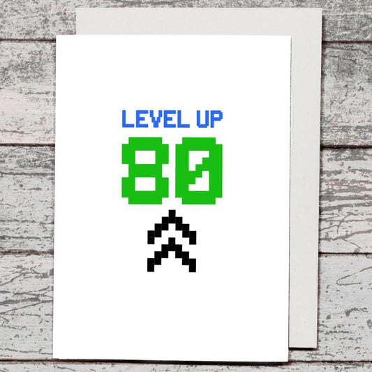 Card - Level Up 80 - The Red Dog Gift Shop