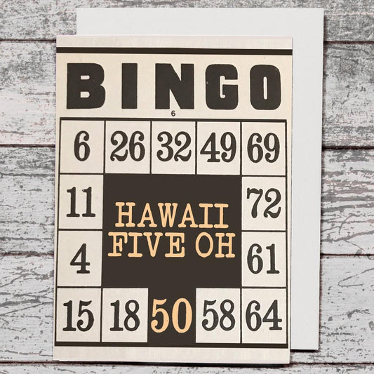 Card - Bingo 50 - The Red Dog Gift Shop