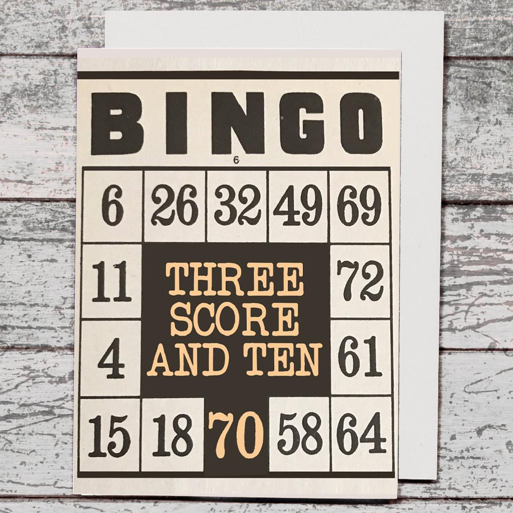 Card - Bingo 70 - The Red Dog Gift Shop