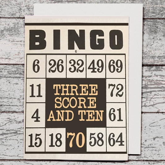 Card - Bingo 70 - The Red Dog Gift Shop