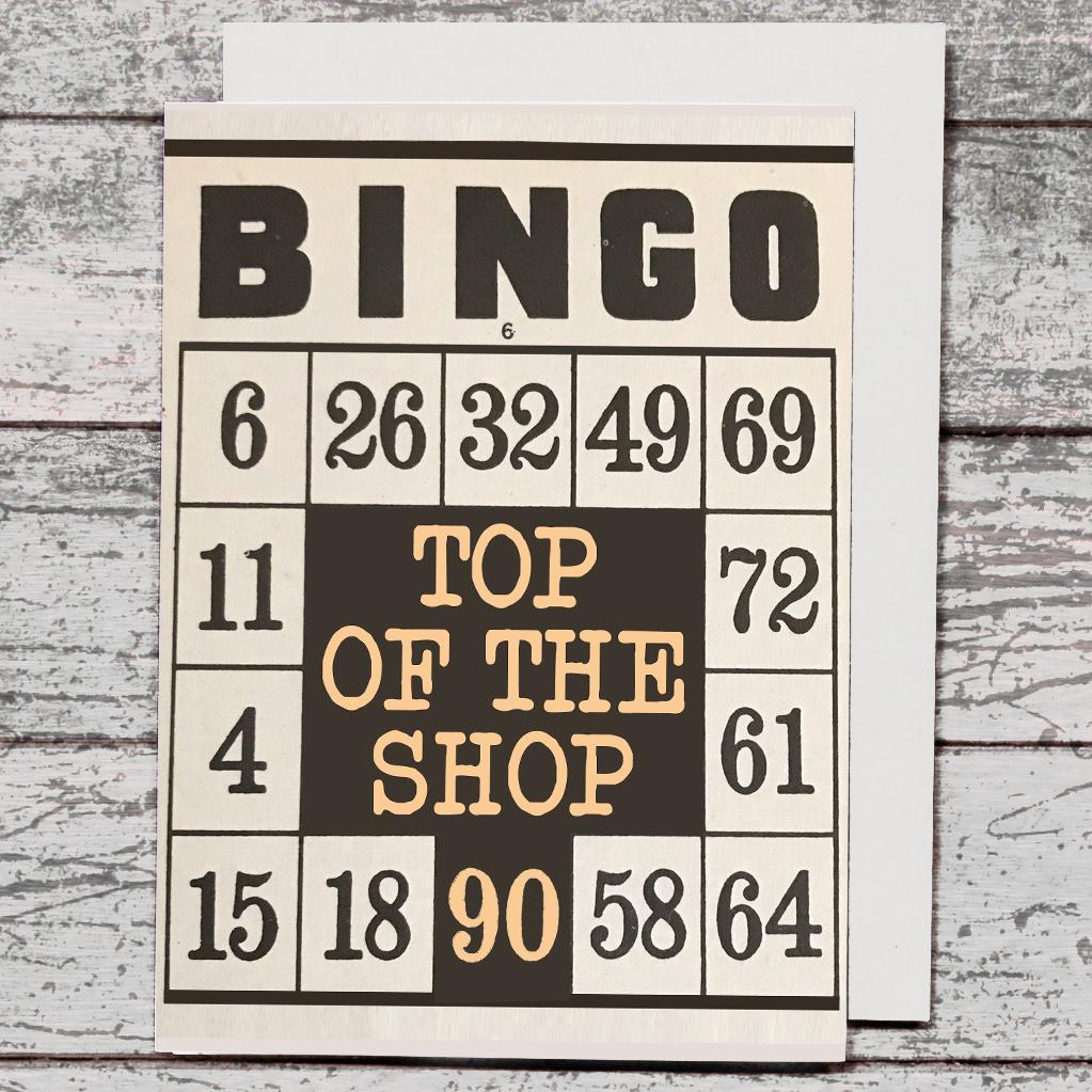 Card - Bingo 90 - The Red Dog Gift Shop