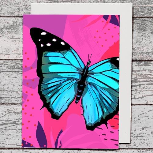 Card - Butterfly Blue