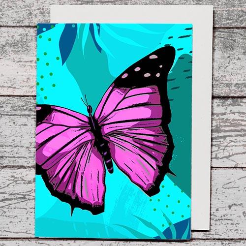 Card - Butterfly Pink