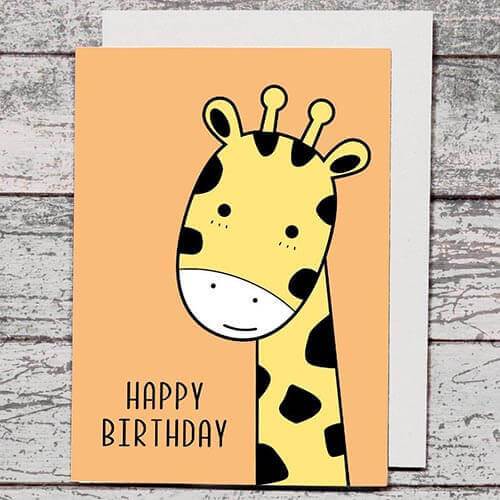 Card - Happy Birthday Giraffe