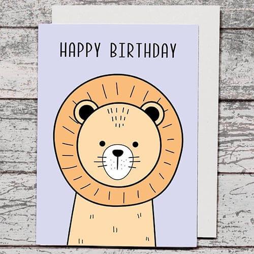 Card - Happy Birthday Lion
