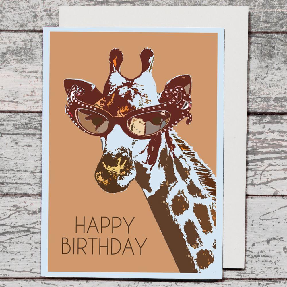 Card - Sassy Giraffe - The Red Dog Gift Shop