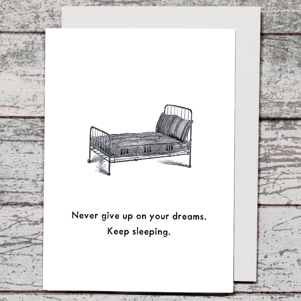 Card - Never Give Up - The Red Dog Gift Shop